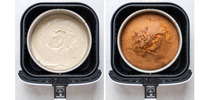 پخت کیک طعم دار و کاکائویی در سرخ کن بدون روغن پخت کیک طعم دار و کاکائویی در سرخ کن بدون روغن