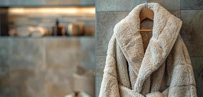 حوله پالتویی طوسی رنگ حوله پالتویی طوسی رنگ